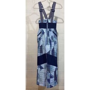 Free‎ People Movement Printed All Prepped Bib Overalls Indigo Patch Combo Winter